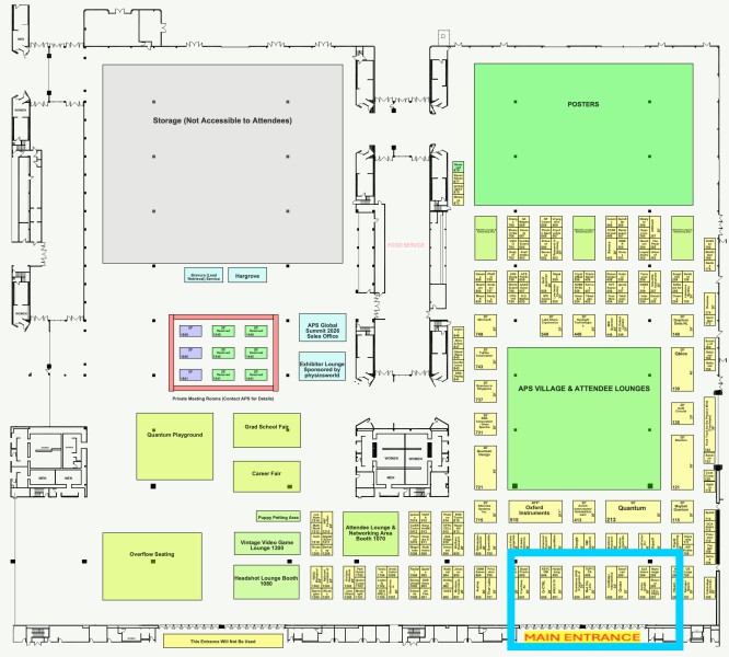 Qruise booth location, entire venue