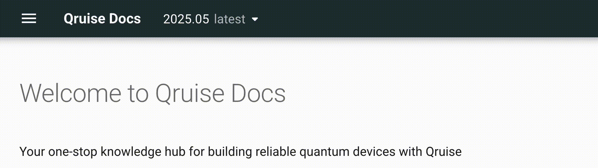 Qruise docs versions