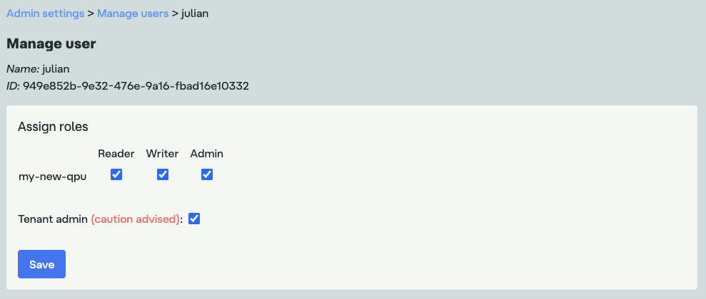 user permissions