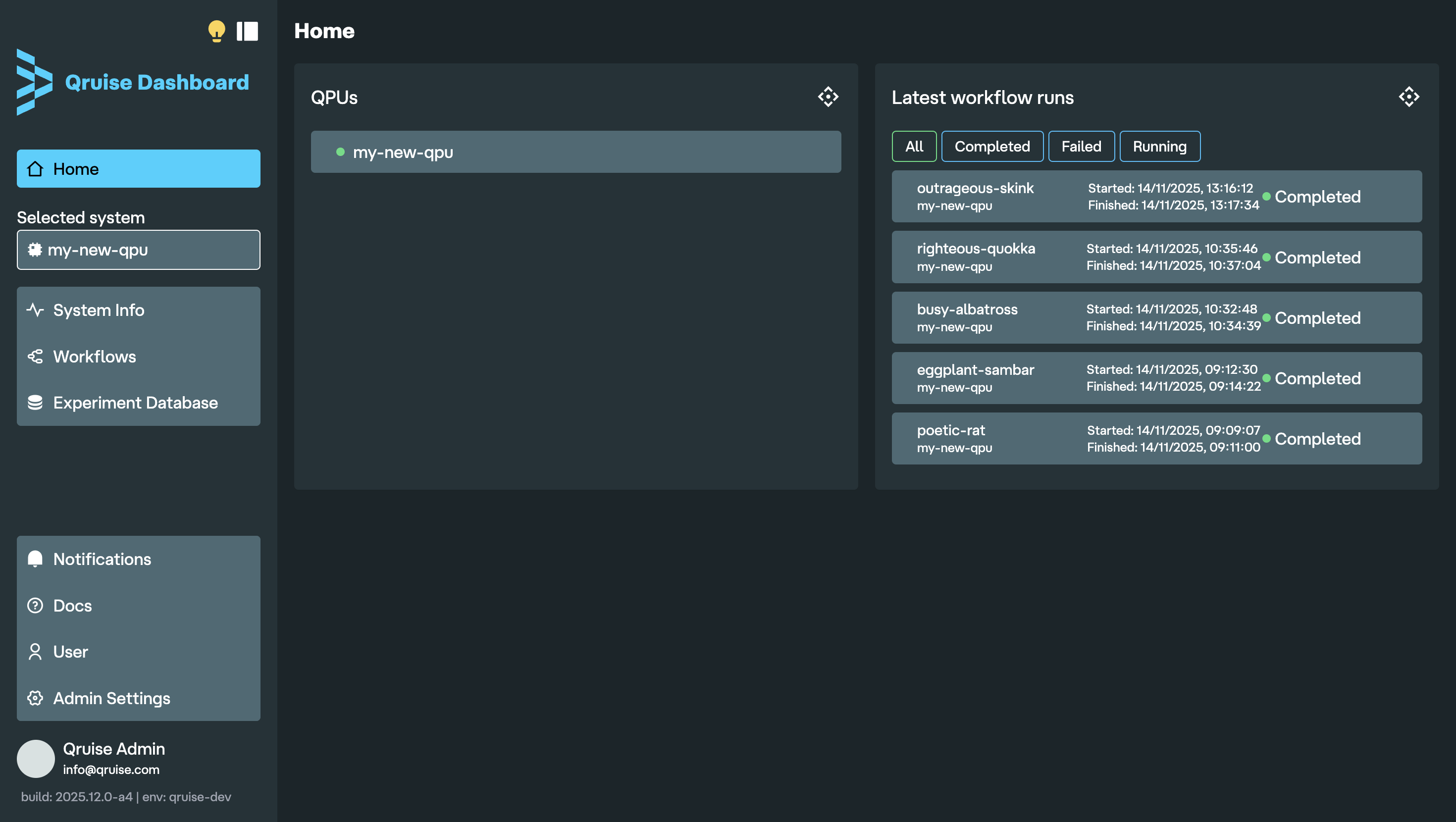 Revamped QruiseOS dashboard