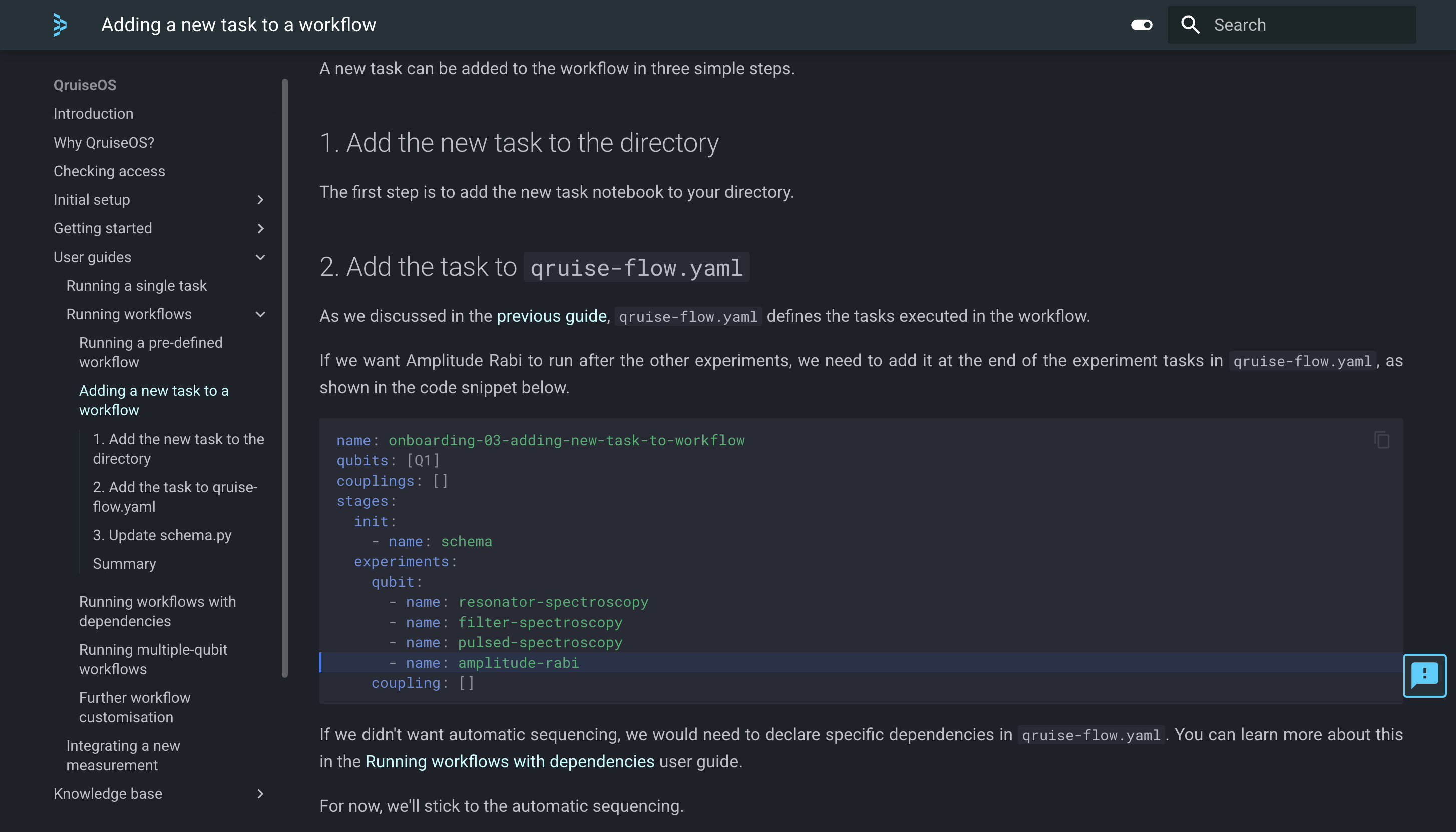 QruiseOS user guides