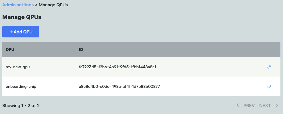 admin manage qpu