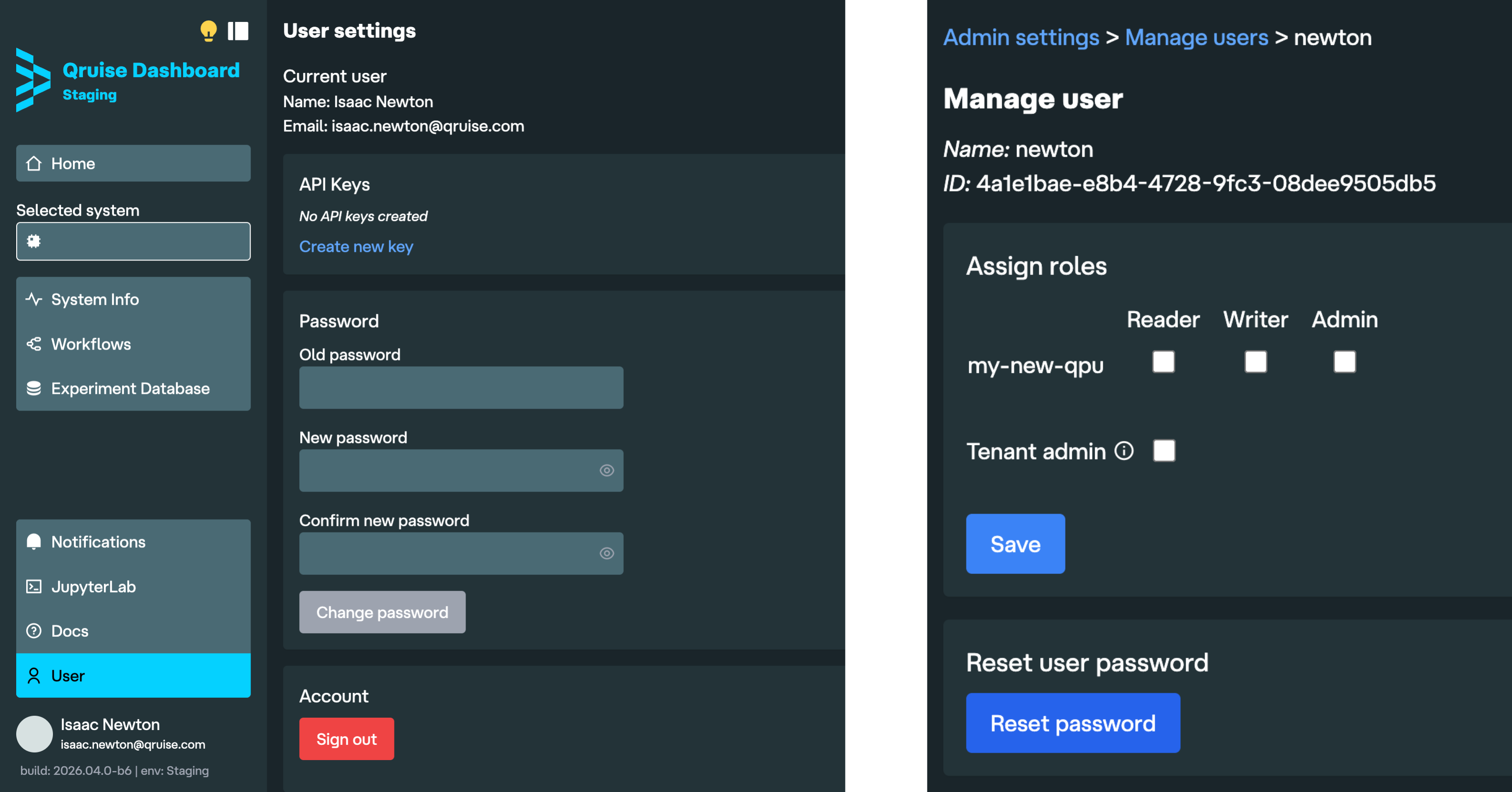 Change passwords